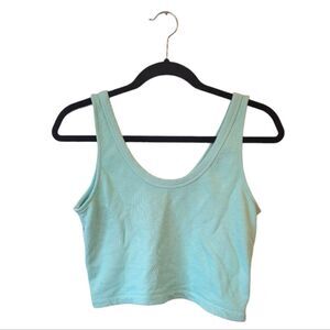 Aerie Women's Aqua Blue Cropped Jersey Knit Tank Top Size XS